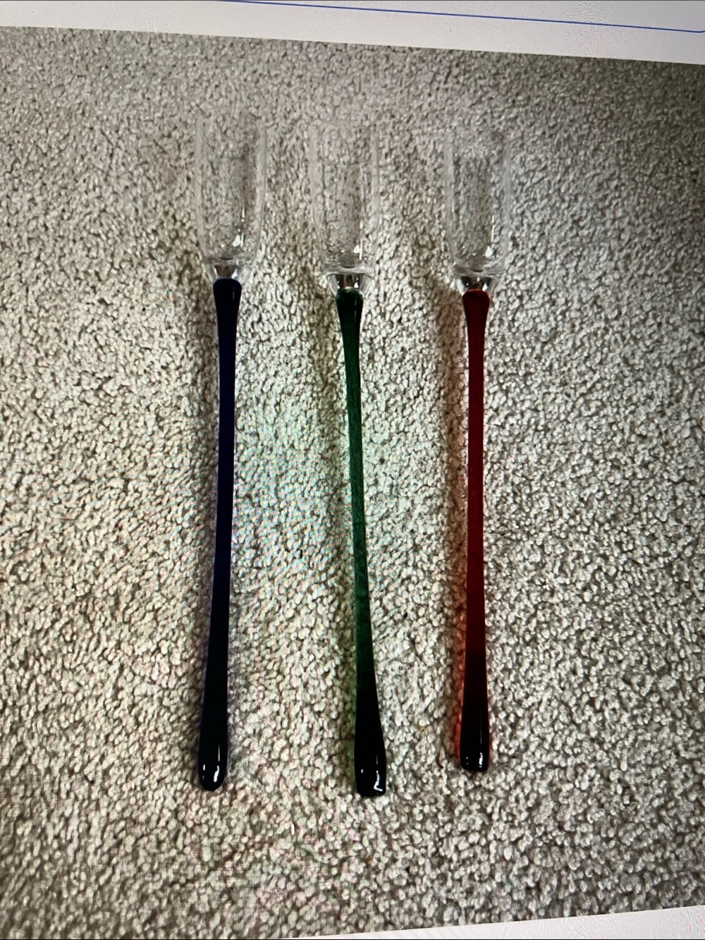 Long Stem hand blown footless champagne flutes